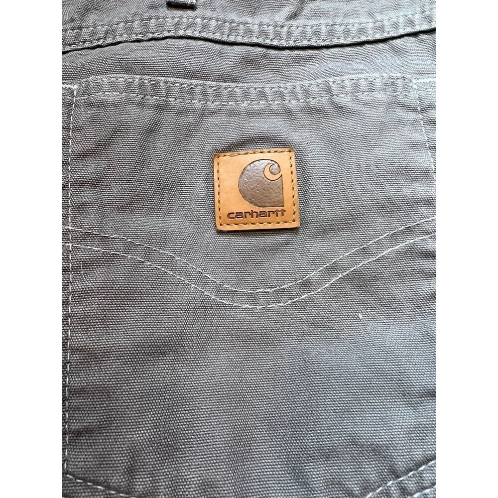 Carhartt Mens Lose Fit Workwear Carpenter Pants Mid Rise Stretch Size 40x30 Gray - Picture 8 of 12